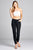 Ladies fashion waist drawstring elastic hem pants