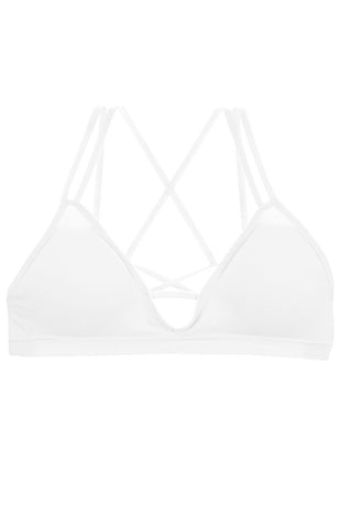 Ladies deep v-cut cageback design