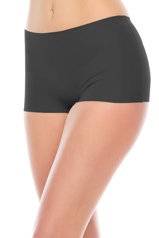 Ladies seamless shapewear boyshorts lasercut waistband