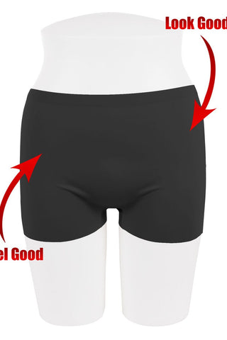 Ladies seamless shapewear boyshorts lasercut waistband