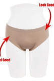 Ladies seamless shapewear brief lasercut waistband