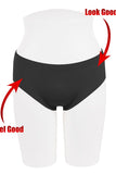 Ladies seamless shapewear brief lasercut waistband