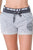 Ladies fashion french terry drawstring cuffed shorts with applique