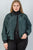 Ladies fashion plus size criss-cross sides bomber jacket