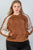 Ladies fashion plus size color block stand collar zipper long sleeve bomber jacket