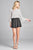 Ladies fashion plus size 3/4 w/bell sleeve round neck dot print crepe woven top