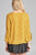 Ladies fashion plus size 3/4 w/bell sleeve round neck dot print crepe woven top