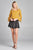 Ladies fashion plus size 3/4 w/bell sleeve round neck dot print crepe woven top