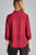 Ladies fashion plus size long sleeve front pocket chiffon blouse w/black button detail