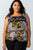 Ladies fashion plus size multi tie-shoulder layered top