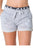 Ladies fashion french terry drawstring cuffed shorts with applique