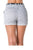 Ladies fashion french terry drawstring cuffed shorts with applique
