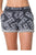 Ladies fashion french terry drawstring cuffed shorts with applique