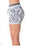 Ladies fashion french terry drawstring cuffed shorts with applique