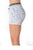 Ladies fashion french terry drawstring cuffed shorts with applique