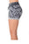 Ladies fashion french terry drawstring cuffed shorts with applique