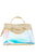 Ladies fashion metal top handle fashion see through bag