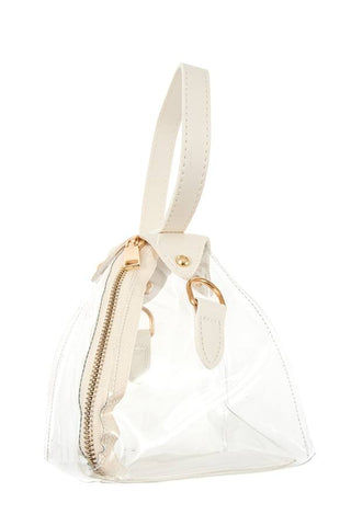 Ladies fashion triangular shape mini handbag