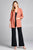 Ladies fashion plus size 3/4 roll up sleeve open front woven jacket