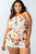 Ladies fashion plus size keyhole back detail sleeveless crochet trim romper