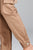Ladies fashion waist button elastic hem w/snap button cargo pants