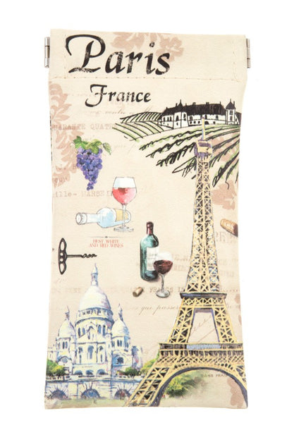 Paris france snap bag glass case
