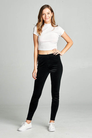 Ladies fashion velvet leggings