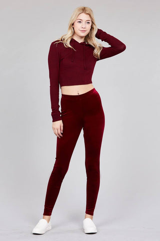 Ladies fashion velvet leggings