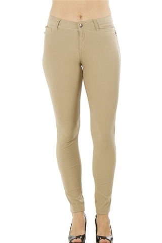 Ladies fashion stretch cotton blend leggings