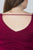 Ladies fashion plus size v neckline slit sleeve ruched front top