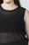 Ladies fashion plus size sleeveless mesh tank top