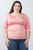 Ladies fashion plus size scoopneck keyhole casual top