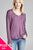 Ladies fashion plus size long dolman sleeve v-neck rayon spandex knit top