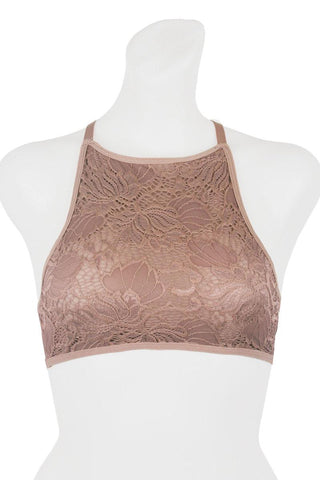 Ladies fashion cageback high-neck style bralette