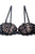 Ladies fashion floral lace overlay demi bra w/underwire