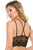 Ladies fashion long line lace bralette w/strap