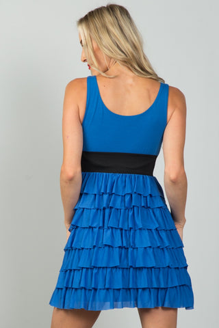 Ladies fashion sequin ruffle mini dress - merchandiserus2