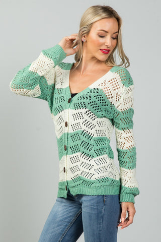 Ladies fashion  open knit cardigan