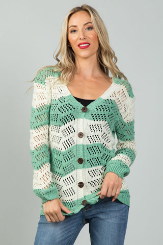 Ladies fashion  open knit cardigan