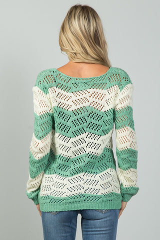 Ladies fashion  open knit cardigan