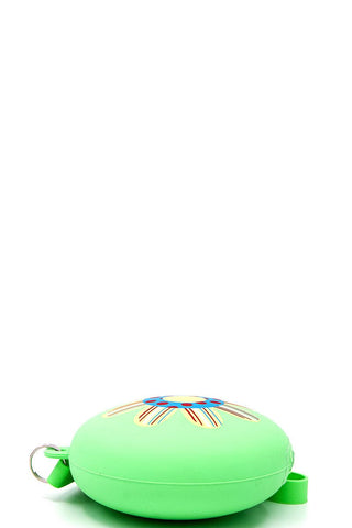 Nicole lee nikky flower design silicone coin purse wallet