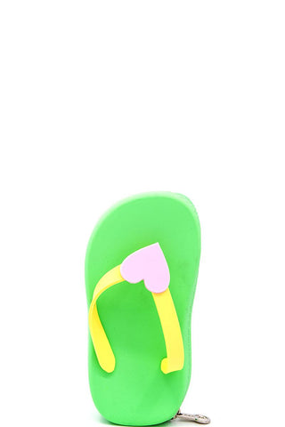 Nicole lee nikky slipper design silicone coin purse wallet