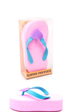 Nicole lee nikky slipper design silicone coin purse wallet