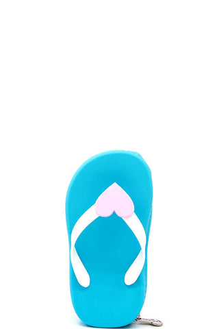 Nicole lee nikky slipper design silicone coin purse wallet