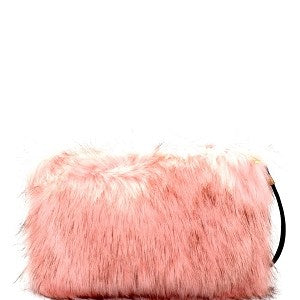 Faux fur clutch cross body
