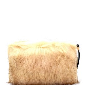 Faux fur clutch cross body