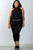Ladies fashion Plus Size Black Halter Neck Rhinestone Belt Top