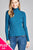 Ladies fashion plus size long sleeve turtle neck fitted rib sweater top