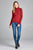 Ladies fashion plus size long sleeve turtle neck fitted rib sweater top
