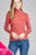 Ladies fashion plus size long sleeve turtle neck fitted rib sweater top